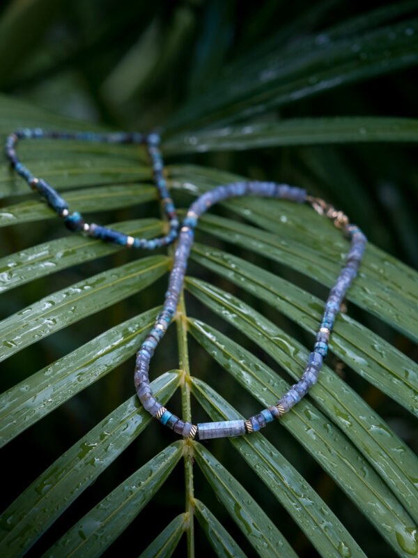 collier labradorite et turquoise africaine style boheme chic