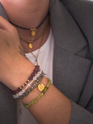 bracelet surya-rhodolite-peridot