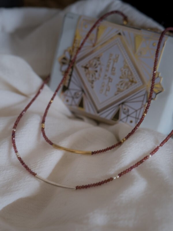 collier pierre fine rhodolite argent - collier pierre fine gold filled