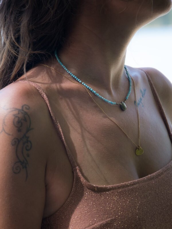 ELLA - turquoise howlite & pyrite – Image 2