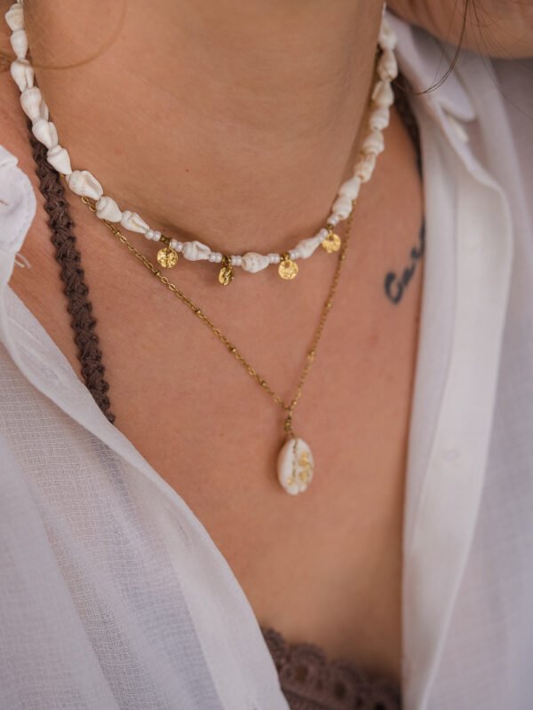 collier coquillage boheme