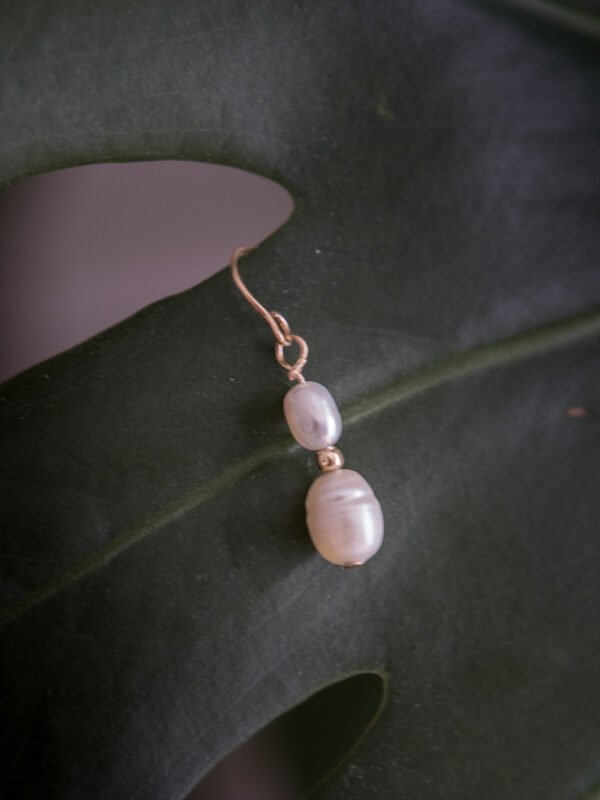 boucle d'oreille duo perle eau douce