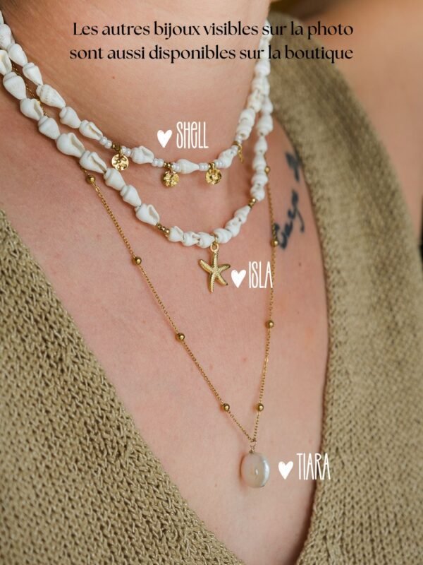 composition collier boheme coquillage