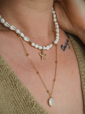 collier en coquillage de plage